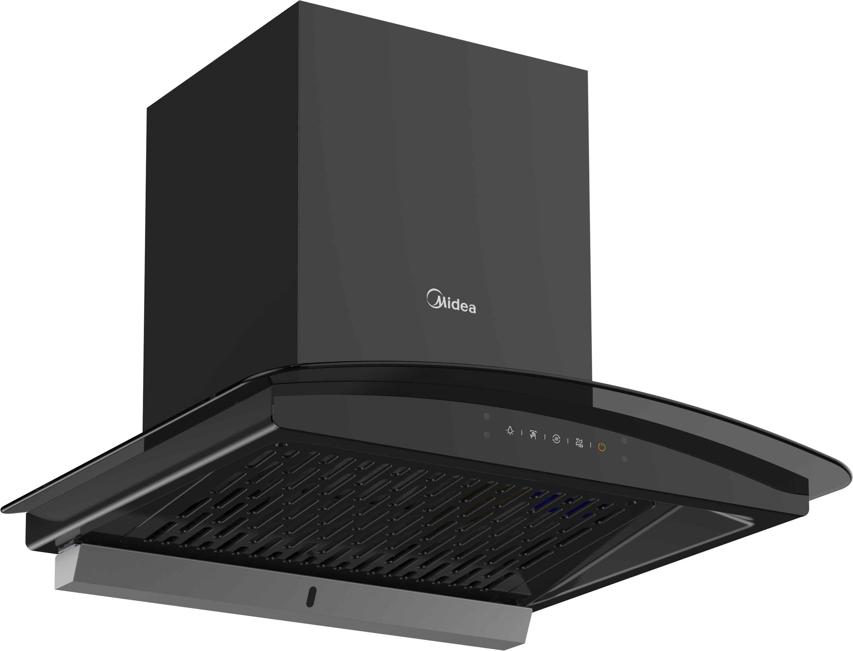 Midea Kitchen Chimney with 1250m3/hr strong air suction and thermal